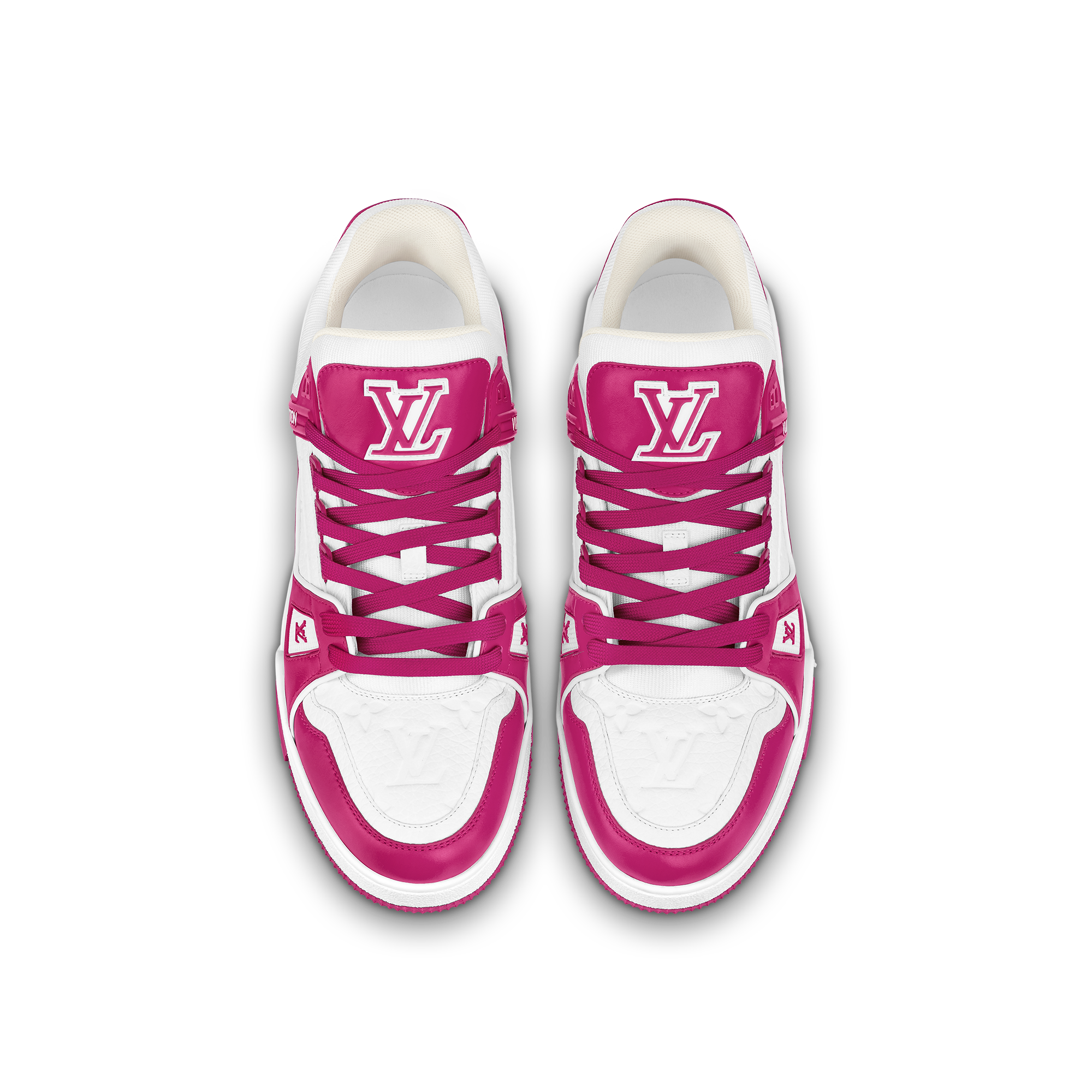 Pink and sale red lv sneakers